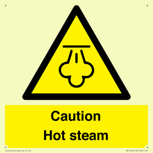 Caution Hot steam